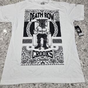Death Row Records White T-shirt Crooks And Castles Size Medium Snoop Dogg